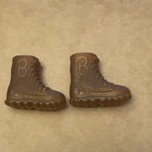 Mattel Barbie Shoes Vintage Hiking Boots Camping Brown